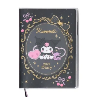 Sanrio 2027年 Kuromi Diary B6月間&週間手帳 (Kuromi庫洛米/黑色)