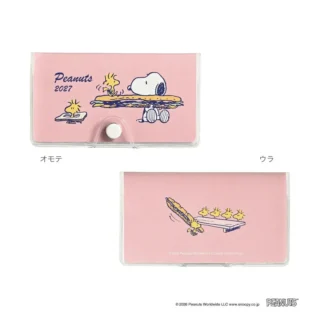 Kutsuwa 2027年版 PEANUTS Snoopy Petit 迷你口袋月間手帳 (三文治/粉紅)