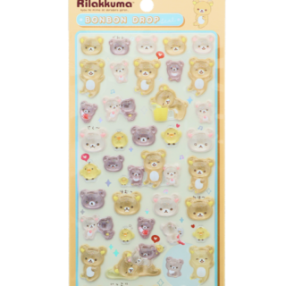 Sun-Star x Rilakkuma BONBON DROP 立體貼紙 (悠閒時光)