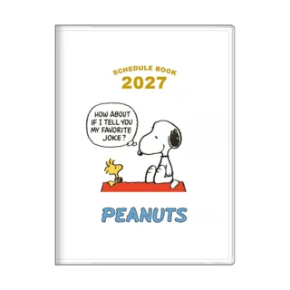 sun-star 2027年版 Snoopy A6月間手帳 (紅屋頂/白)