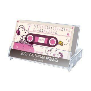 APJ 2027年版 PEANUTS Snoopy 錄音帶造型桌上型月曆