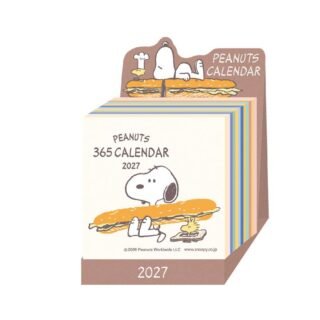 APJ 2027年版 Snoopy 正方形 迷你座枱便條日曆