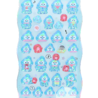 sun-star x Sanrio BONBON DROP churu kira 閃光立體貼紙 (Hangyodon)